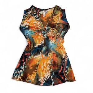 Multicolor Y2K flowy top